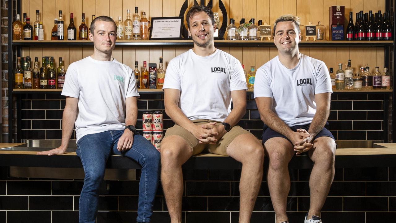 Local Brewing Company's Sam Harris, Nick Campbell and Chris Cefala. Picture: Supplied via NCA NewsWire