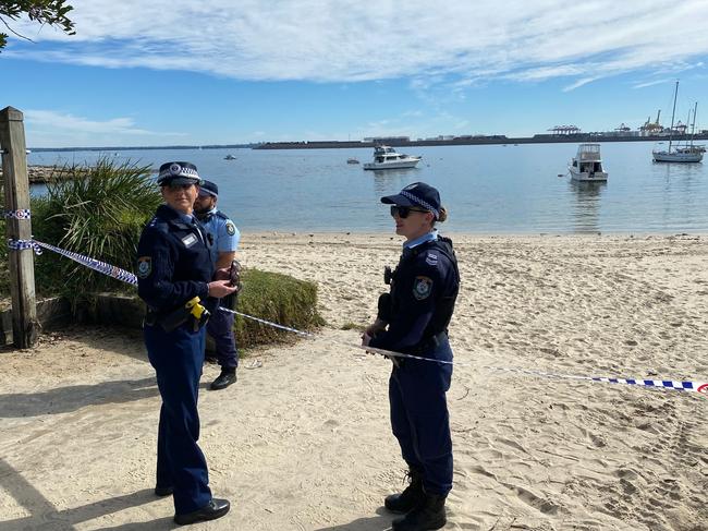 A police operation is underway at Frenchmans Beach, La Perouse, after two bones were discovered, July 08, 2020. Picture: Georgia Clark