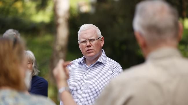 Gareth Ward MP speaking with residents in Kiama. Picture: Tim Hunter.