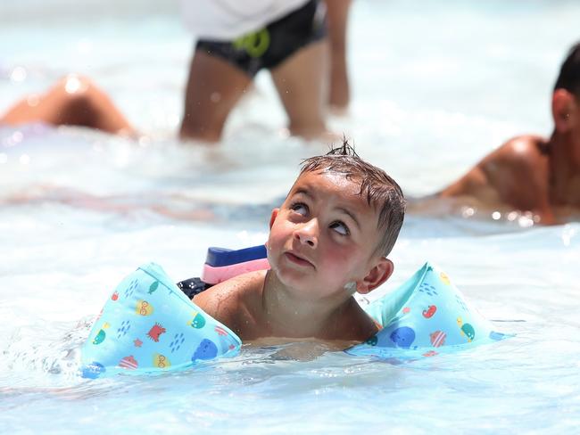 Enjoying the toddler pool at Aquatopia. Picture; Robert Pozo