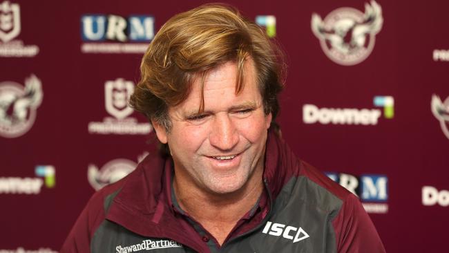 Des Hasler says Clint Gutherson is too expensive to fit under Manly’s salary cap. Picture: AAP