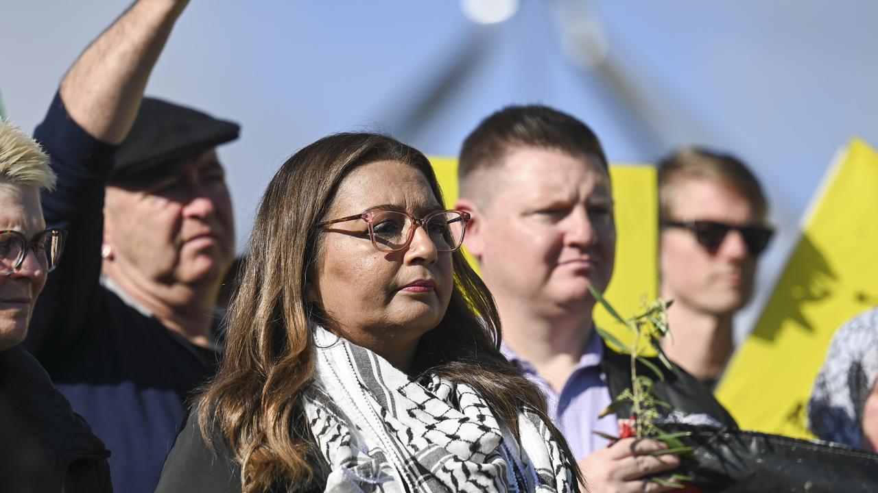 Greens senator Mehreen Faruqi said the government needed to condemn Israel for committing ‘war crimes’ against Palestinians in Gaza. Picture: NCA NewsWire / Martin Ollman