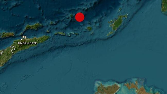 A magnitude 5.3 earthquake in the Banda Sea was felt in Darwin on Saturday morning. Picture: Geoscience Australia