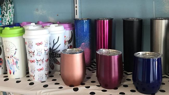 Part of the range of customisable travel mugs and tumblers from Warwick Screenprinting and Embroidery.