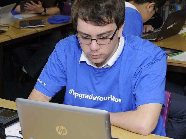 Students at a coding event at Mitchell High School in Blacktown, in western Sydney, today were among the first in the world to experience the final Windows 10 version.