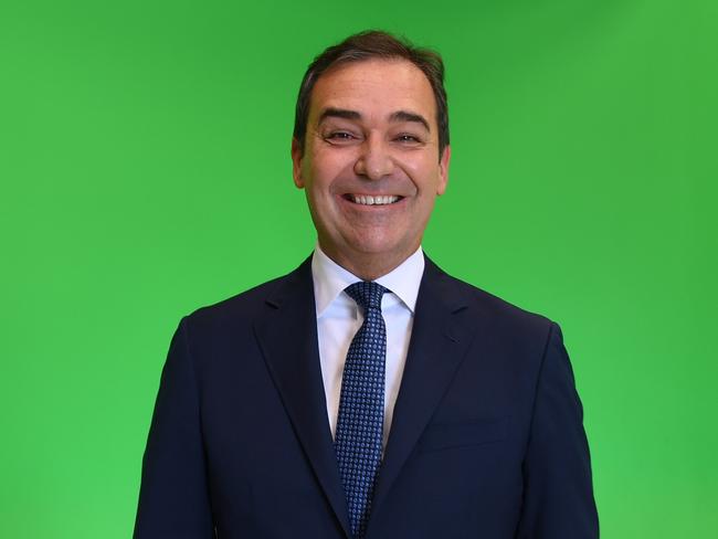 SA Film Corp are making the new Mortal Kombat movie - pre production begins at the end of this month. Premier Steven Marshall makes the announcement at the SA Film Corp. Steven Marshall at the green screen. Picture: Tricia Watkinson