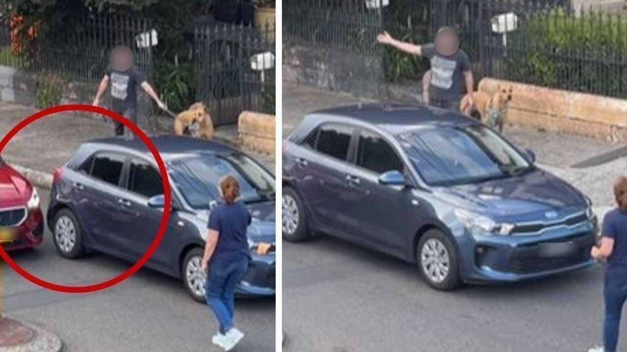 Car seen blocking other cars on Sydney street. Picture: Instagram