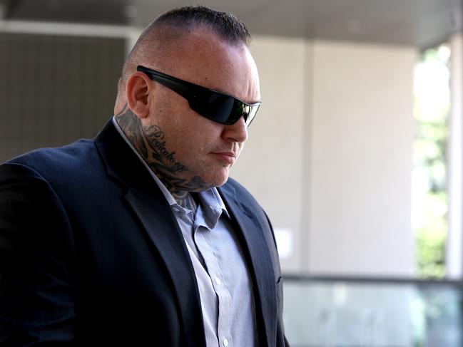 Brisbane Magistrates court story photos - Accused bikie Ian Robert Crowden ,Brisbane Tuesday 15th January 2019 Picture AAP/David Clark