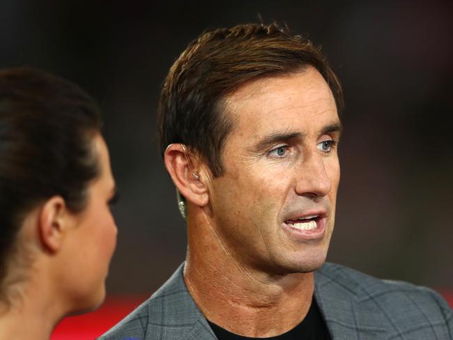 SYDNEY, AUSTRALIA - MARCH 21: Commentator Andrew Johns looks on before the round two NRL match between the St George Illawarra Dragons and the South Sydney Rabbitohs at Netstrata Jubilee Stadium on March 21, 2019 in Sydney, Australia. (Photo by Cameron Spencer/Getty Images)