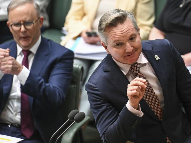 CANBERRA, AUSTRALIA, NewsWire Photos. AUGUST 1, 2023: Climate Change and Energy Chris Bowen during Question Time at Parliament House in Canberra. Picture: NCA NewsWire / Martin Ollman