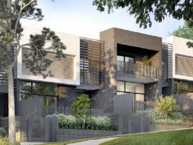 The proposed two-storey houses as part of Mirvac's proposal for Coonara Ave, West Pennant Hills.