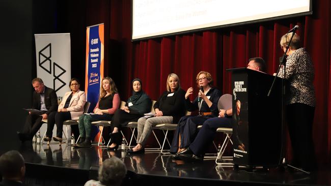 The panel of domestic violence leaders at the 2023 domestic violence summit hosted by Canterbury-Bankstown council.