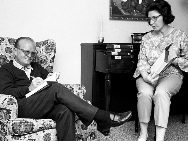 In Cold Blood author Truman Capote with Harper Lee.