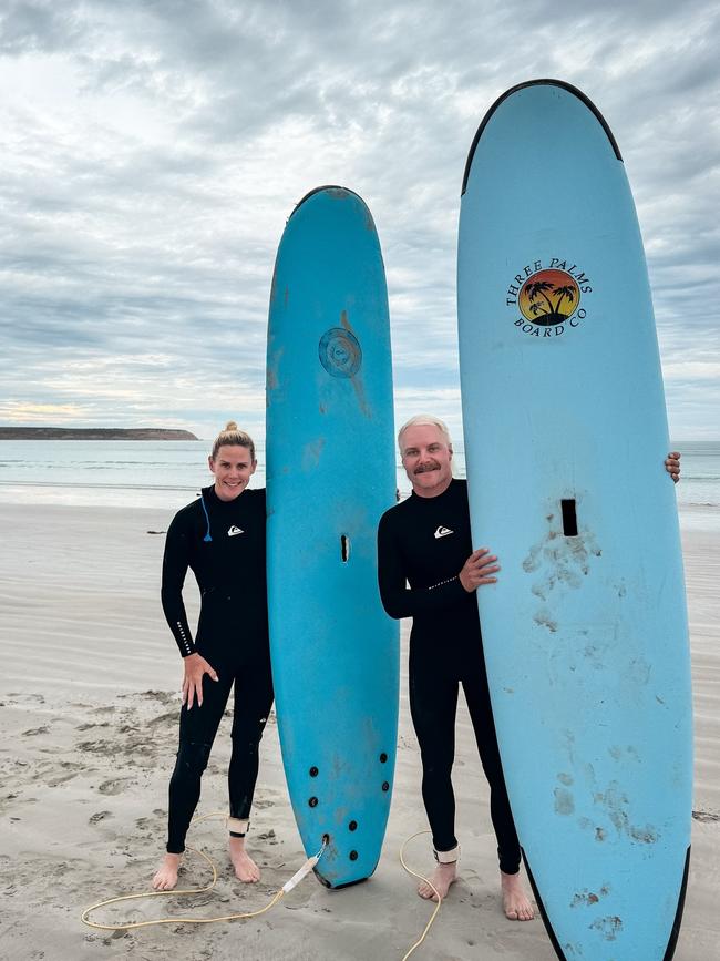 Valtteri Bottas and Tiffany Cromwell in Baird Bay this summer. Picture: Instagram