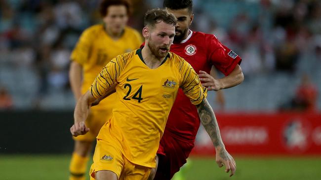 Scotland-born Martin Boyle made an instant impact with the Socceroos. Picture: Toby Zerna