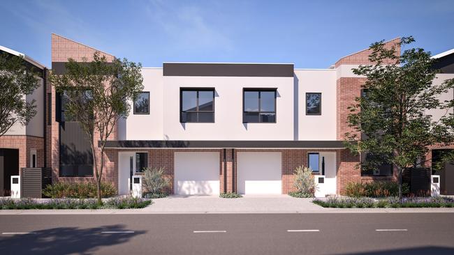An artist impression of one of the new townhouses in Prospect Corner that are now on sale. Picture: Renewal SA