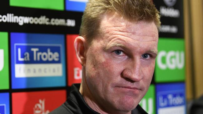 Collingwood coach Nathan Buckley.