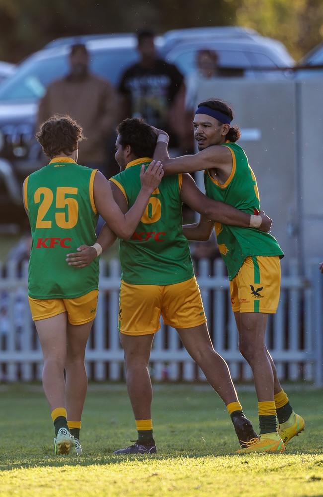 Pioneer snapped Federal's unbeaten run in the Central Australian Football League. Picture: Charlie Lowson / AFLNT Media