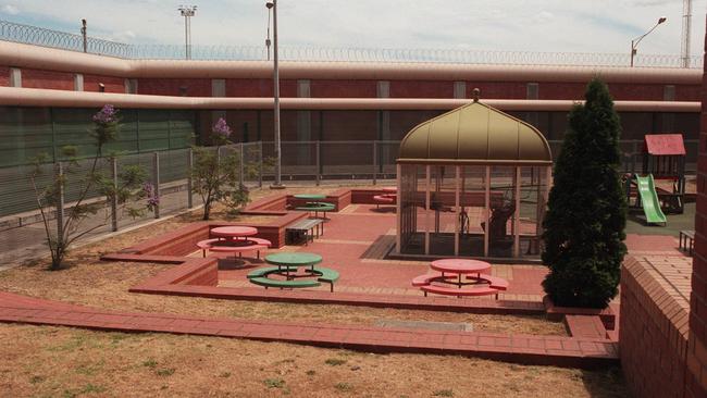 The visitors’ area at the Melbourne Assessment Prison on Spencer St.