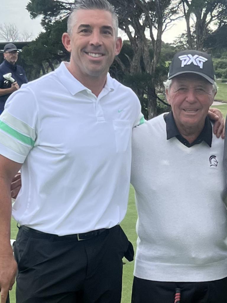 Braith Anasta with golfing great Gary Player