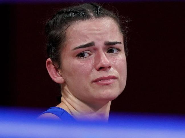 Skye Nicolson was devastated after her boxing loss. Picture: AFP