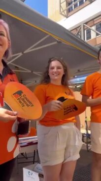 The bright colours of Northern Territory democracy are out in force at Darwin Entertainment Centre