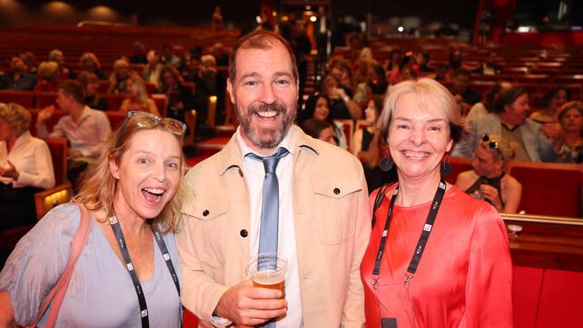 Pamela Emert, Ben Cunningham and Lorraine Dinsey at the Screen Forever SPA Awards at The Star Gold Coast for Gold Coast at Large. Picture, Portia Large.