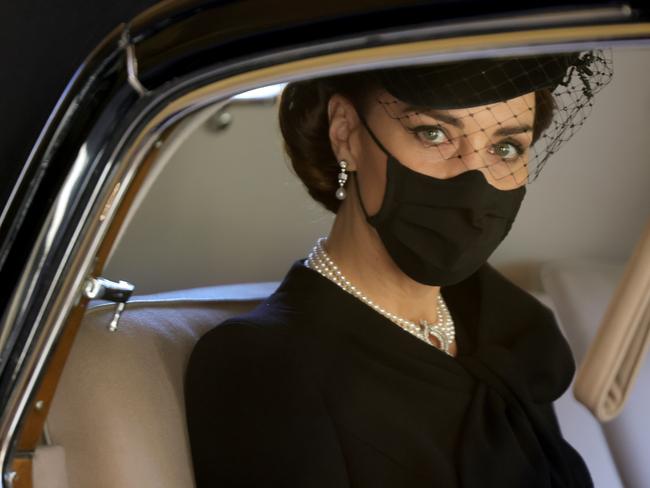 Kate Middleton, Duchess of Cambridge pictured arriving at the funeral. Picture: Chris Jackson/WPA Pool/Getty Images