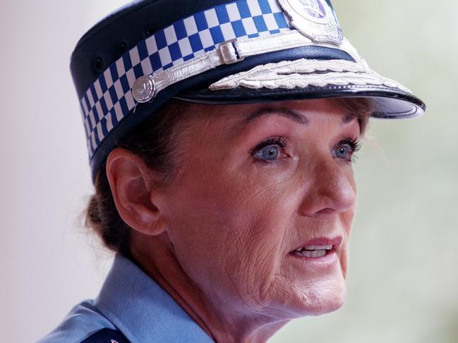 SYDNEY, AUSTRALIA - NewsWire Photos JANUARY 30, 2025: NSW Police Commissioner Karen Webb during a press conference addressing the ongoing police investigation into an incident in Dural. Picture: NewsWire / Nikki Short