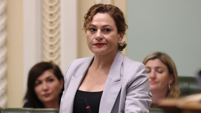 Queensland Deputy Premier Jackie Trad during question time at Parliament House in Brisbane on Thursday. Picture: AAP