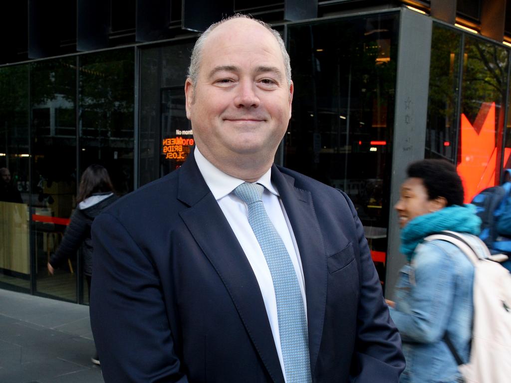 # UNDER EMBARGO - NOT FOR USE UNTIL RESULTS RELEASED ## MELBOURNE, AUSTRALIA - NewsWire Photos APRIL 2, 2025: Andrew Irvine, incoming CEO of NAB outside one of the bank's branches on Bourke Street in central Melbourne. Picture: NewsWire / Andrew Henshaw