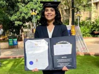 A beaming Anna Perayil is seen after being admitted as a Chartered Accountant. It was the last time her parents saw her before her tragic death. Picture: Onmanorama