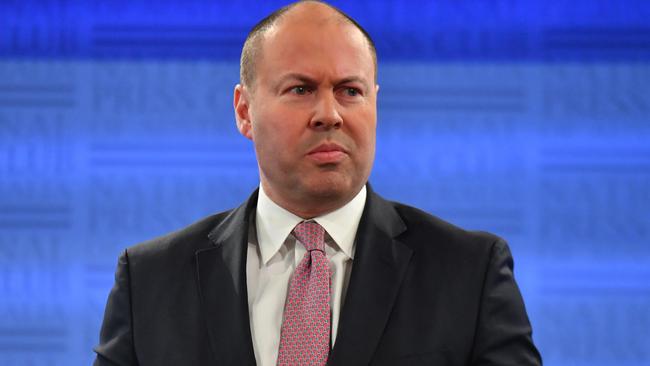 Treasurer Josh Frydenberg at the National Press Club in Canberra on Tuesday. Picture: AAP