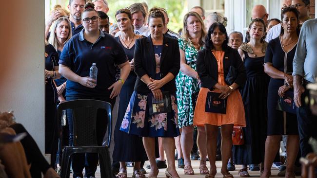 Hundreds attended the funeral service for Nightcliff Friendly Grocer owner Linford Feick on Wednesday, May 7 at Resthaven Chapel. Picture: Pema Tamang Pakhrin