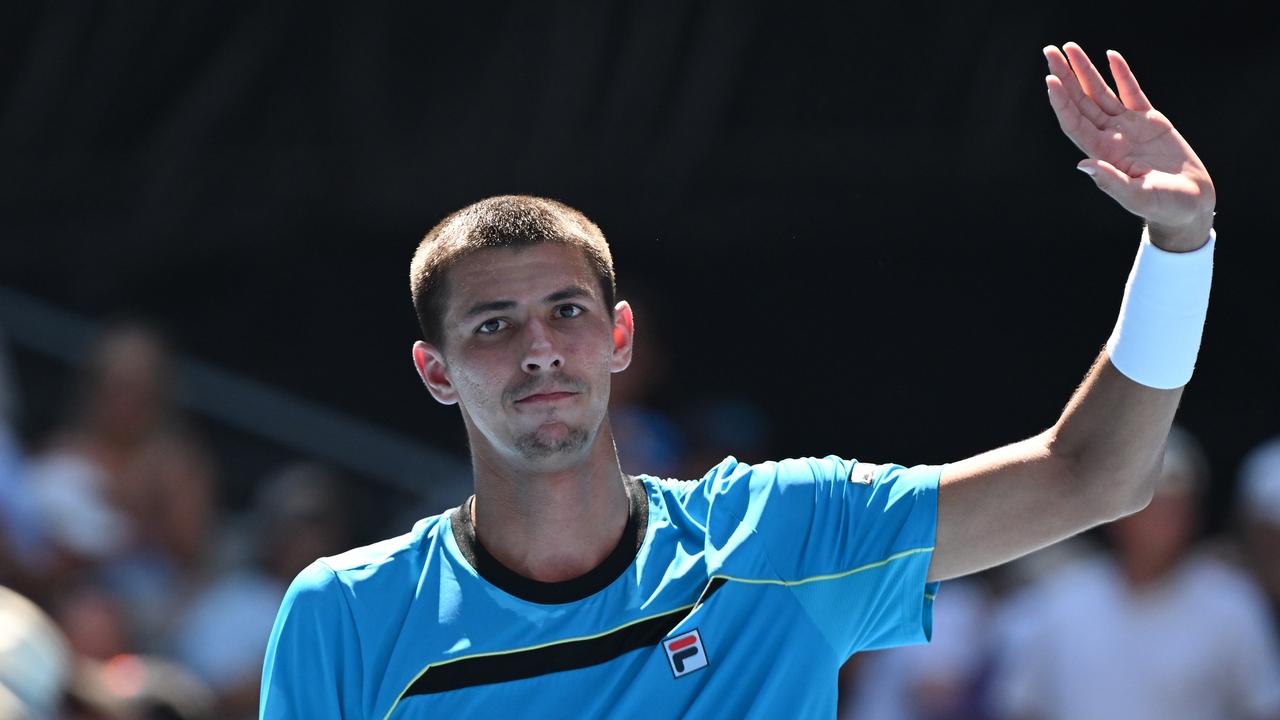 Former Australian tour mainstay Chris Guccione says Alexei Popyrin (pictured) has the tools to break into the world top 20. Picture: Morgan Hancock / Getty Images