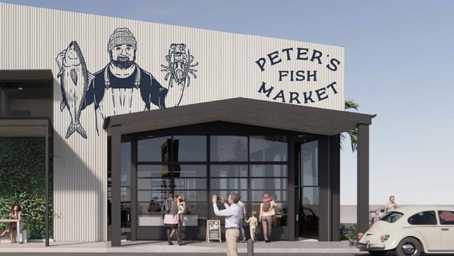 Artist impression of the redeveloped Peter's Fish Market on The Spit