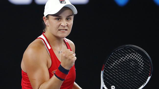 Ashleigh Barty prevailed in a tight contest.