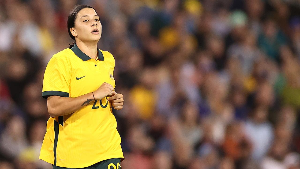 Sam Kerr says the Matildas are building up to something big. Picture: Cameron Spencer/Getty Images