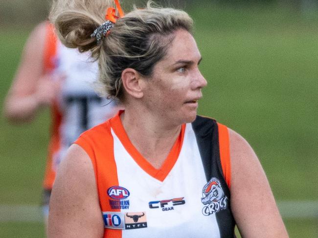 Southern Districts' Rhiannon Busch had an impressive season. Picture: Aaron Black / AFLNT Media