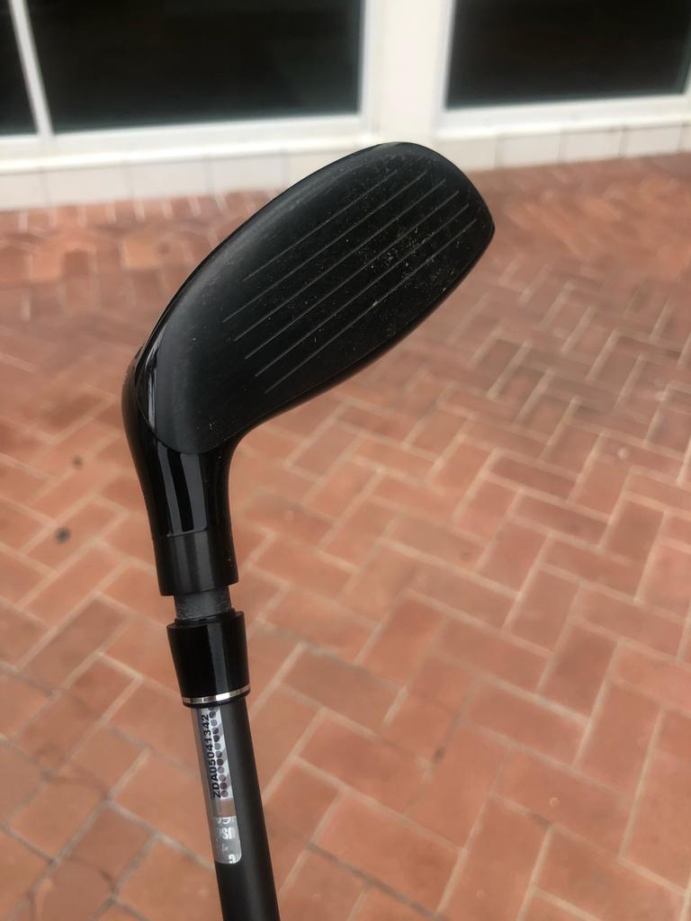 One of Patrick’s clubs, cracked and loose at the base. Picture: Supplied.