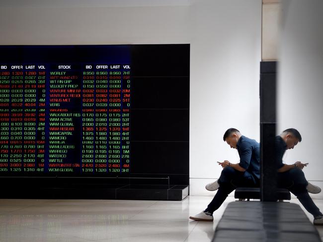 SYDNEY, AUSTRALIA - NCA NewsWire Photos AUGUST, 12, 2020: Digital market boards are seen at the Australian Stock Exchange (ASX) in Sydney. Picture: NCA NewsWire/Bianca De Marchi