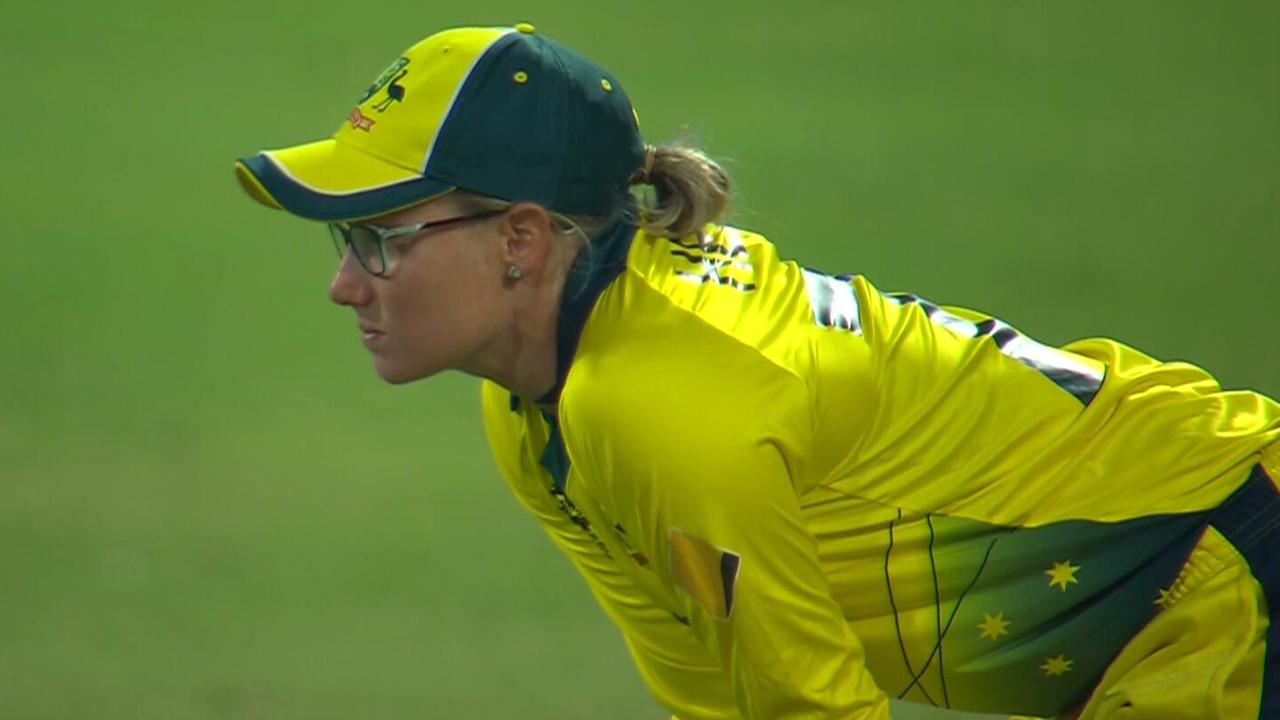Alyssa Healy with her new glasses.