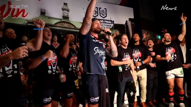 Sydney Roosters celebrate following their Grand Final win