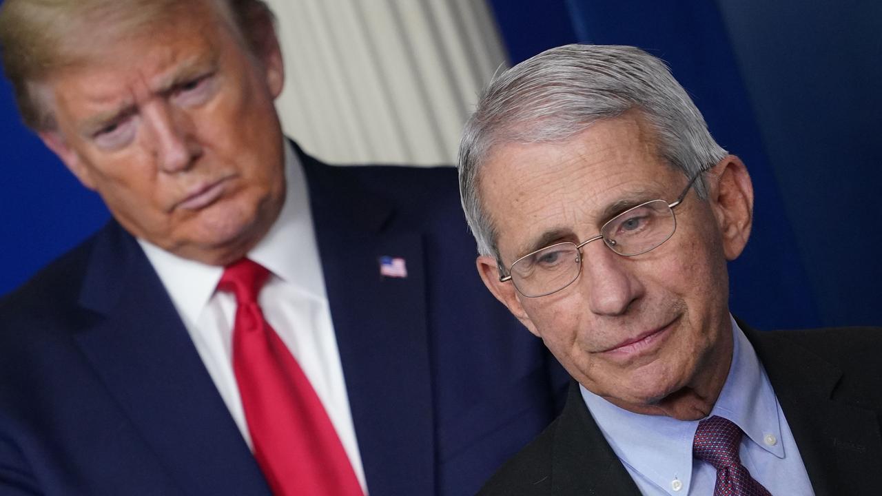 Trump and Fauci. Picture: Mandel Ngan/AFP