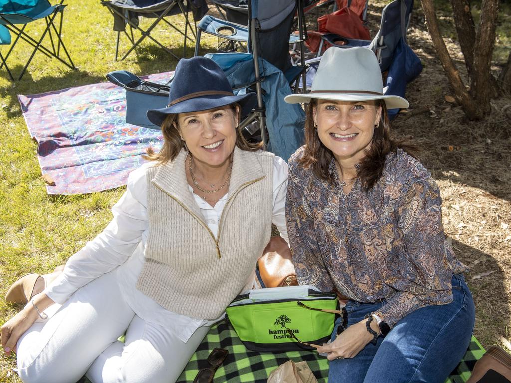 Kylie Bolton and Shannon Neill at the Hampton food festival. Sunday, June 26, 2022. Picture: Nev Madsen.