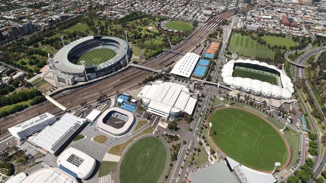 Melbourne Park from above. Picture: David Caird