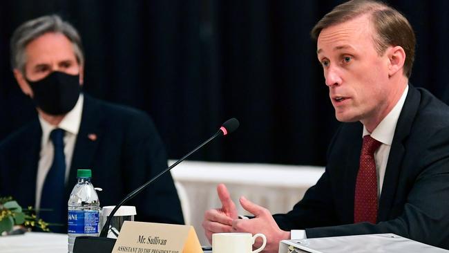 US Secretaryof State Antony Blinken, left, and National Security Adviser Jake Sullivan. Picture: AFP