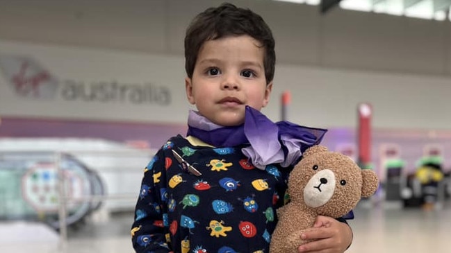 The teddy was at last reunited with its owner, Harry. Picture: Facebook