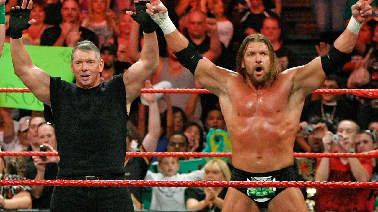 Vince McMahon has retired from WWE amid his latest scandals, with son-in-law Triple H (Paul Levesque) taking over as head of creative. (Photo by Ethan Miller / GETTY IMAGES NORTH AMERICA / AFP)