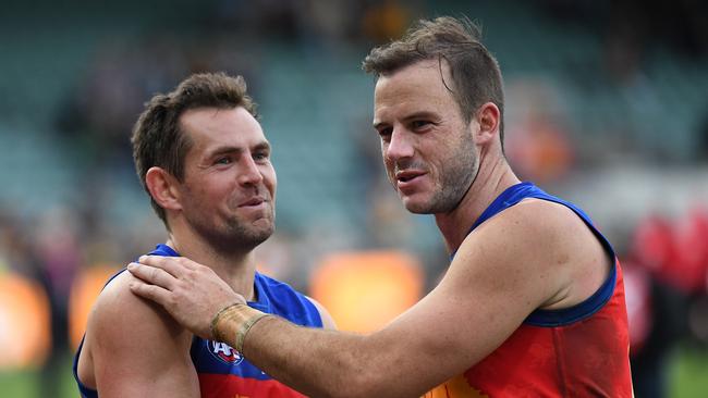 Josh Walker (right) played 11 games for Brisbane in 2019.